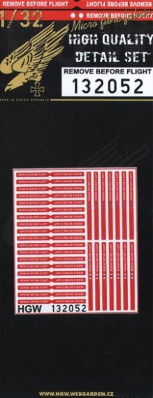 HGW 1/32 Remove Before Flight Drapeaux RBF