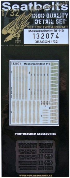1/32 Seatbelts Messerschmitt Bf 110 (DRAG)