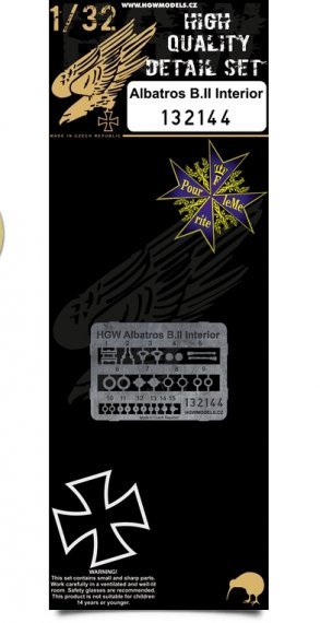 1/32 Albatros B.II  Interior PE parts + decal