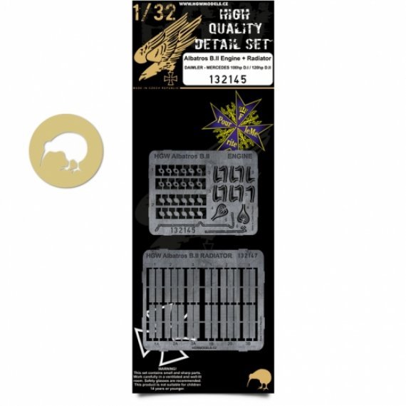 1/32 Albatros B.II  Engine and radiator details