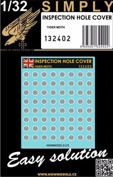 1/32 Inspection Hole Cover TIGER MOTH SIMPLY decal
