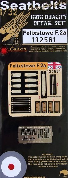 1/32 Felixstowe F.2a pre-cut Seat Belts