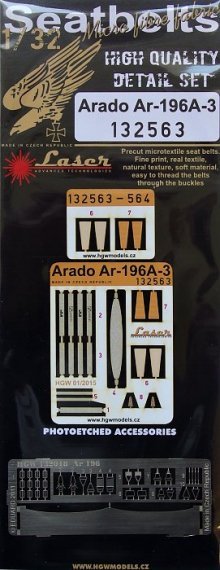 1/32 Arado Ar 196A-3 pre-cut (laser) Seat Belts (for Revell)