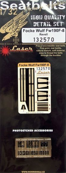 1/32 Focke-Wulf Fw 190F-8 pre-cut (laser) seat belts