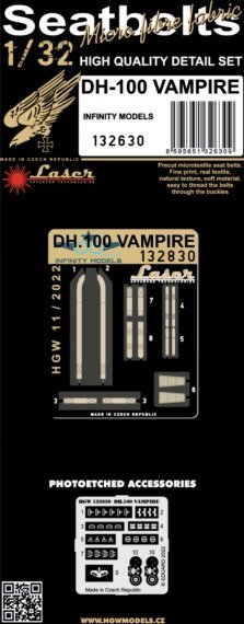 1/32 Seatbelts DH-100 Vampire