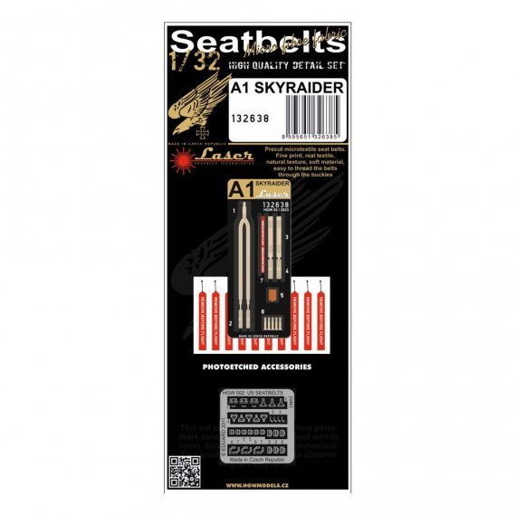 1/32 Douglas A-1D/A-1H/A-1J Skyraider Seatbelts