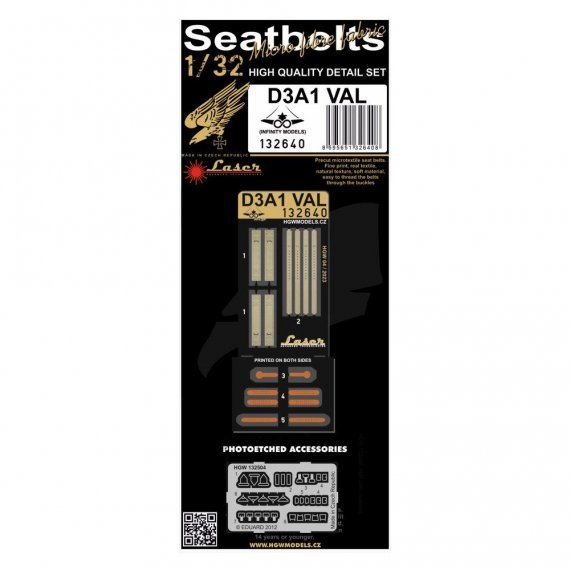 1/32 Aichi D3A1 Val Seatbelts Textile seat belts
