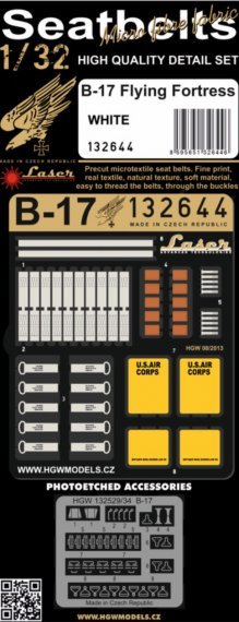 1/32 Seatbelts B-17 Flying Fortress White
