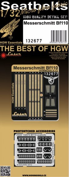 HGW Ceintures de S�curit� Messerschmitt Bf 110 1/32
