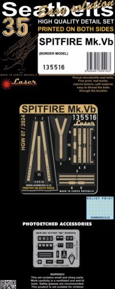 HGW Ceintures Spitfire MK.V 1/35 Textile