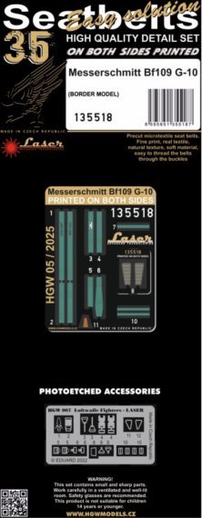 1/35 Seatbelts Bf 109G-10 for Border Models