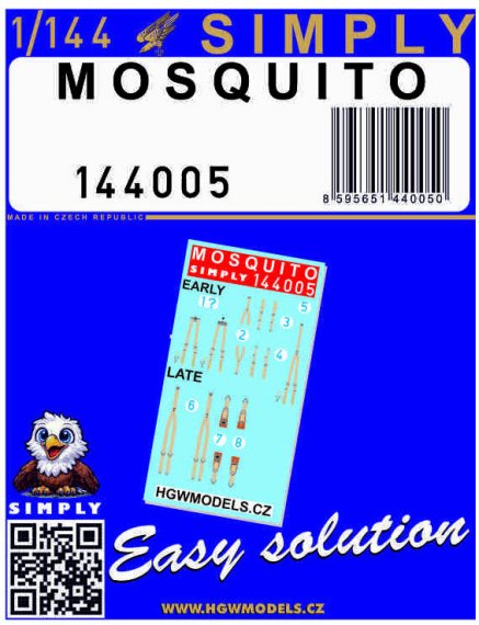 HGW Ceintures de s�curit� Mosquito SIMPLY 1/144