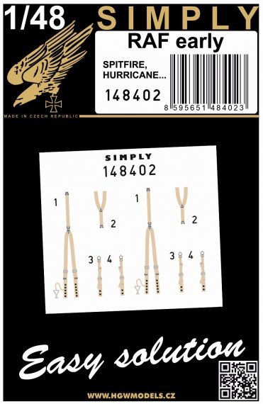 1/48 Raf Early Simply Edition Relief Print seatbelts