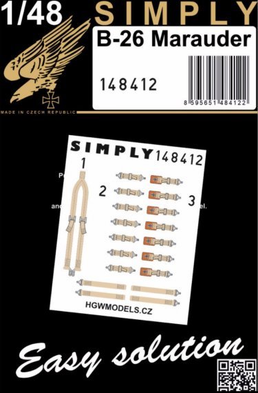 1/48 Seatbelts B-26 Marauder SIMPLY