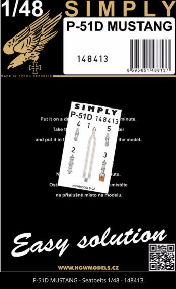 1/48 Seatbelts P-51D Mustang SIMPLY