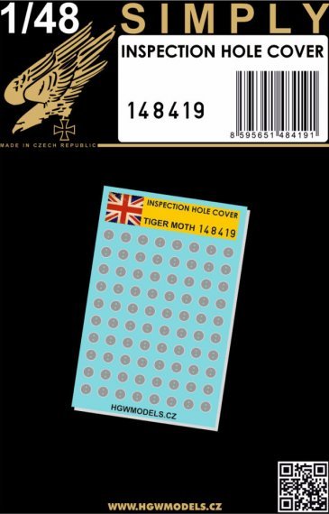 1/48 Inspection Hole Cover TIGER MOTH SIMPLY decal
