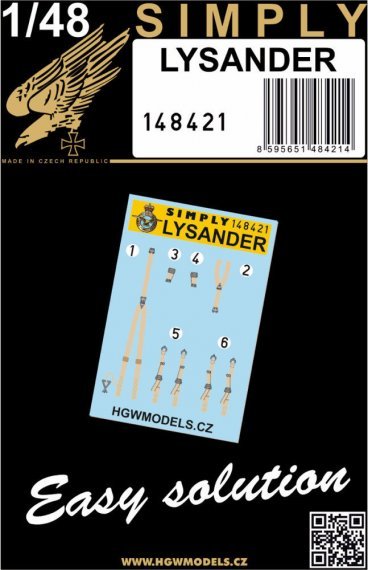 1/48 Seatbelts Lysander SIMPLY