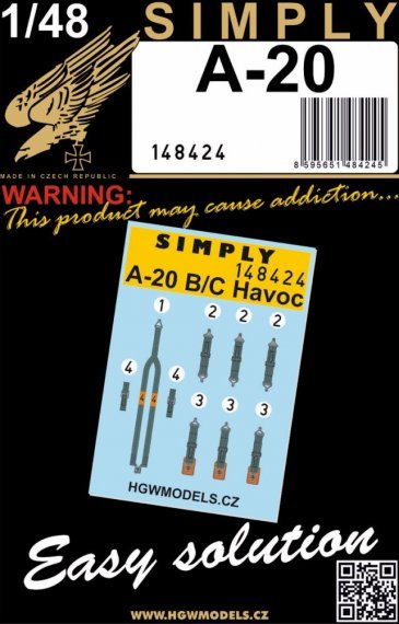 1/48 Seatbelts A-20 B/C Havoc SIMPLY