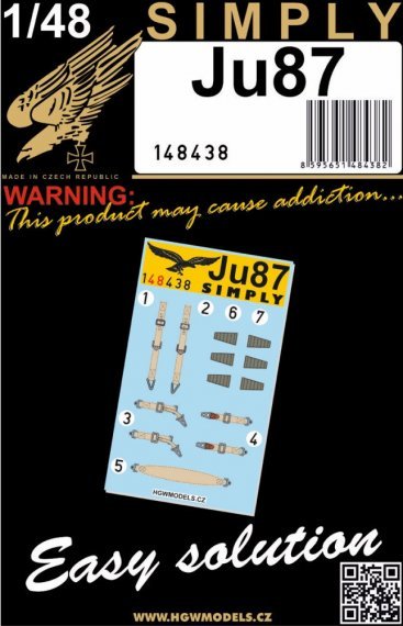 1/48 Seatbelts Junkers Ju 87 SIMPLY