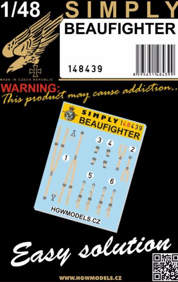 HGW Ceintures de S�curit� Bristol Beaufighter 1/48