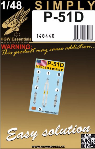 HGW Ceintures de S�curit� P-51D Mustang SIMPLY 1/48