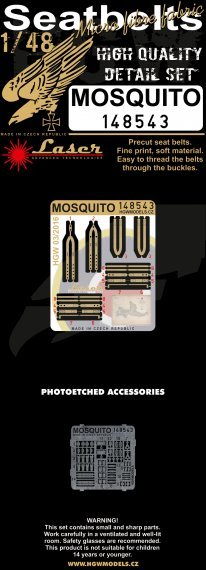 1/48 Mosquito pre-cut Seatbelts