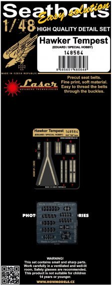 1/48 Hawker Tempest pre-cut Seatbelts