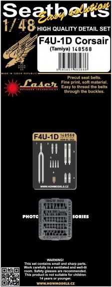 1/48 Vought F4U-1D Corsair pre-cut Seatbelts