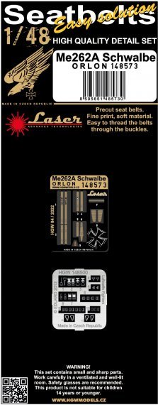 1/48 Messerschmitt Me-262A Schwalbe pre-cut eatbelts
