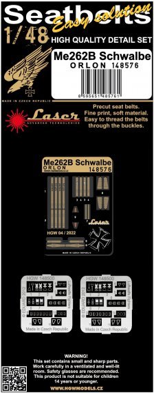 1/48 Seatbelts Me 262B Schwalbe ORLON