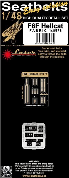 1/48 Grumman F6F-3/F6F-5 Hellcat pre-cut Seatbelts