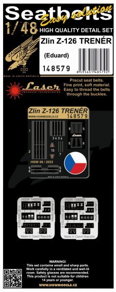 1/48 Seatbelts Zlin Z-126 Trener