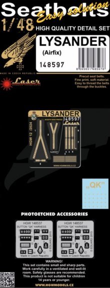 1/48 Seatbelts Lysander for Airfix