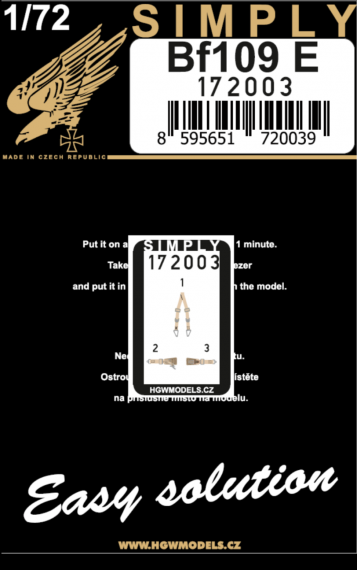 1/72 Seatbelts Bf 109E