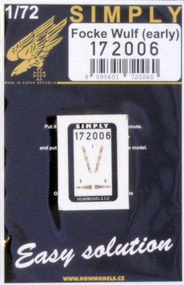 1/72 Seatbelts Focke Wulf early