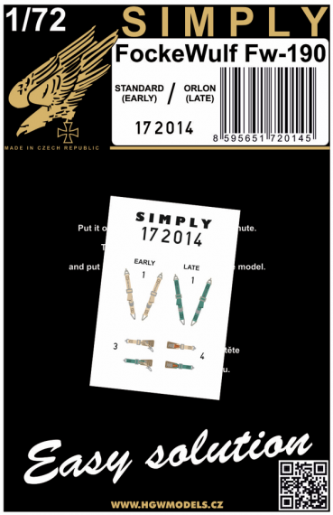 1/72 Seatbelts Focke Wulf Fw190