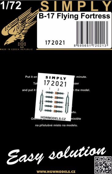 1/72 Seatbelts B-17 Flying Fortress Green, SIMPLY