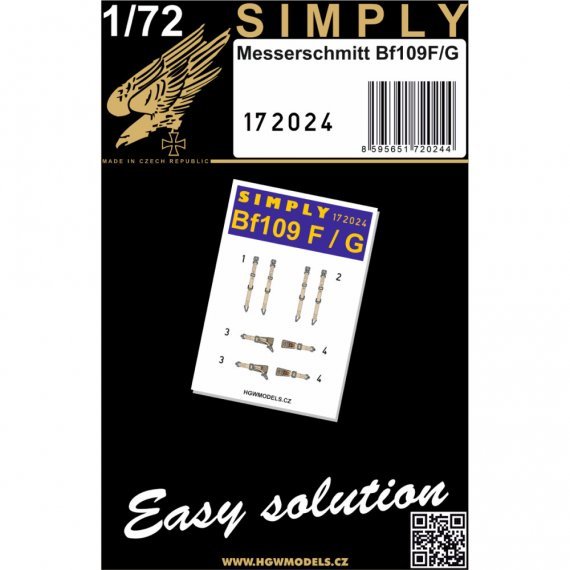 1/72 Seatbelts Messerschmitt Bf 109F/G SIMPLY