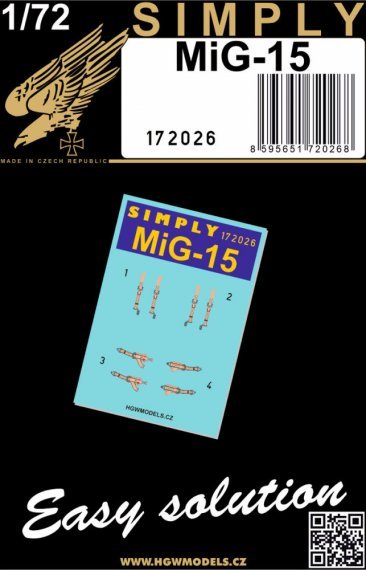 1/72 Seatbelts MiG-15 SIMPLY
