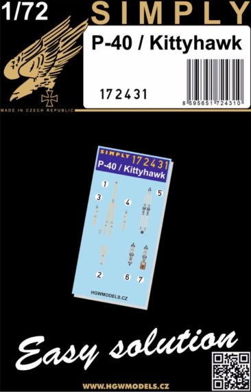 HGW 172431 Harnais P-40 Kittyhawk 1/72