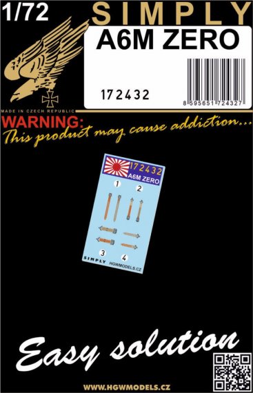 HGW Ceintures de S�curit� A6M Zero SIMPLY 1/72