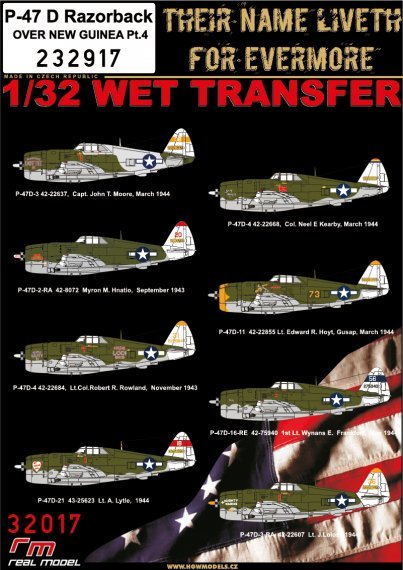 1/32 Decals P-47 D Razorback Over New Guinea Pt.4