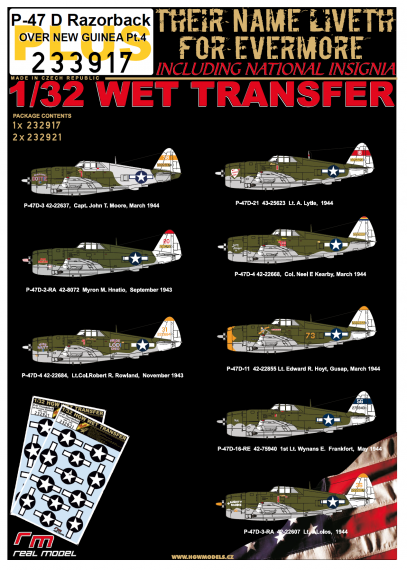 1/32 P-47 D Razorback Over New Guinea PLUS Pt.4 decal
