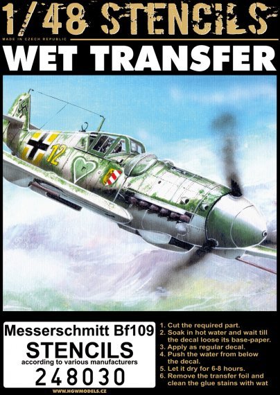 1/48 Messerschmitt Bf-109 Stencils