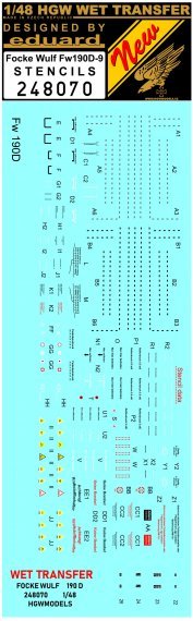 1/48 STENCILS Focke Wulf Fw 190D-9