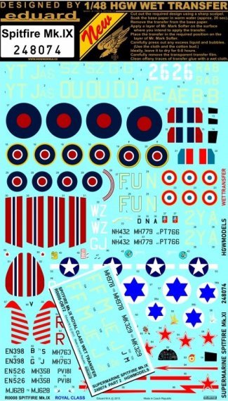1/48 Supermarine Spitfire Mk.IXc/Mk.IXe Markings