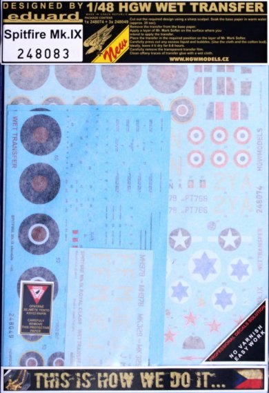 1/48 Decals Spitfire Mk.IX