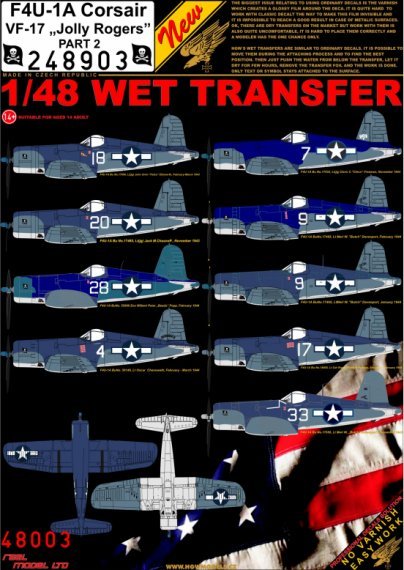1/48 Vought F4U-1A Corsair VF-17 Jolly Rogers Part 2