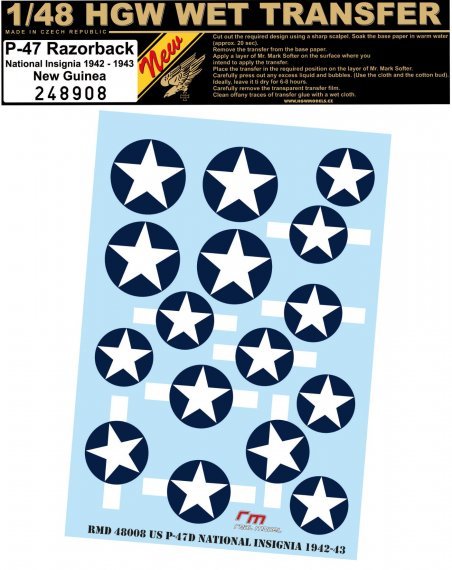 1/48 Republic P-47D National Insignia 1942-1943