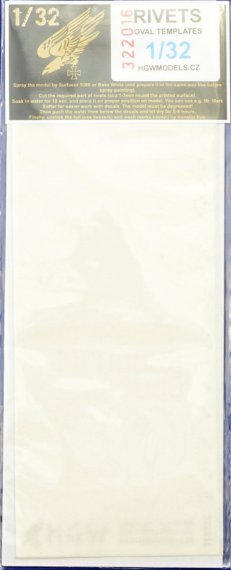 1/32 Oval Templates  Positive Rivets Set